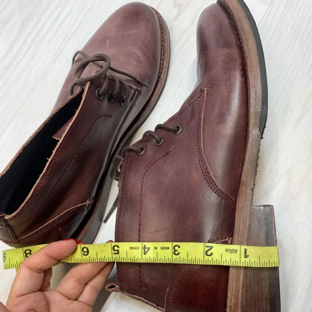 Freebird McCoy Brown Cognac Leather Shoes‎ Chukka Boots Size 10 Business Luxury